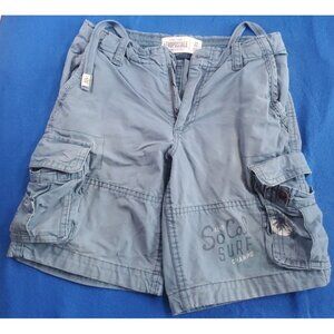 Aeropostale 987 So Cal Surf Champs Thick Blue  Cargo Shorts Mens Size 32 Vintage